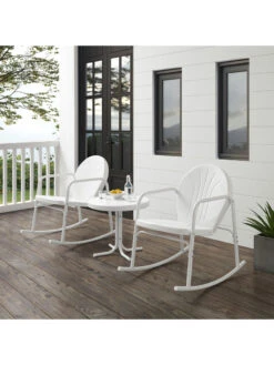 Crosley Griffith 3-piece Outdoor Rocking Chair Set 21 Crosley Griffith 3-piece Outdoor Rocking Chair Set -Garden Care Shop 8611588 wt 34v