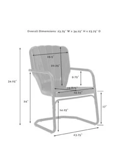 Crosley Ridgeland 3-piece Outdoor Bistro Set -Garden Care Shop 8611594 10v
