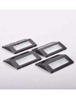 MAXSA® Solar-Powered Metal Deck Light, Set Of 4 -Garden Care Shop 8611691 bz 04v