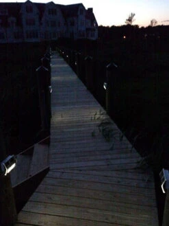 MAXSA® Solar-Powered Metal Deck Light, Set Of 4 -Garden Care Shop 8611691 ss 02v