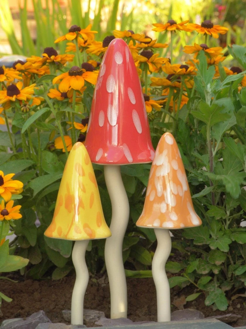 Potting Shed Tinkling Toadstool Sculptures, Set Of 3 3 Potting Shed Tinkling Toadstool Sculptures, Set Of 3 - Image 3
