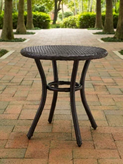 Crosley Palm Harbor Outdoor Wicker Round Side Table -Garden Care Shop 8611949 01v palm harbor outdoor wicker round side table