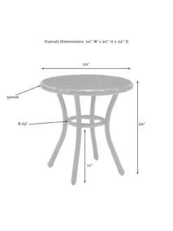 Crosley Palm Harbor Outdoor Wicker Round Side Table -Garden Care Shop 8611949 05v