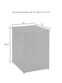 Crosley Palm Harbor Outdoor Wicker Rectangular Side Table -Garden Care Shop 8611950 06v