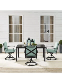 Crosley Kaplan 5Pc Outdoor Dining Set With Swivel Chairs -Garden Care Shop 8611955 02v