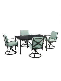 Crosley Kaplan 5Pc Outdoor Dining Set With Swivel Chairs -Garden Care Shop 8611955 03v