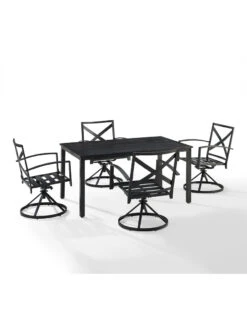 Crosley Kaplan 5Pc Outdoor Dining Set With Swivel Chairs -Garden Care Shop 8611955 08v