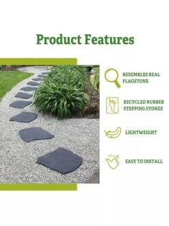 Recycled Rubber Flagstone Stepping Stone -Garden Care Shop 8612235 5