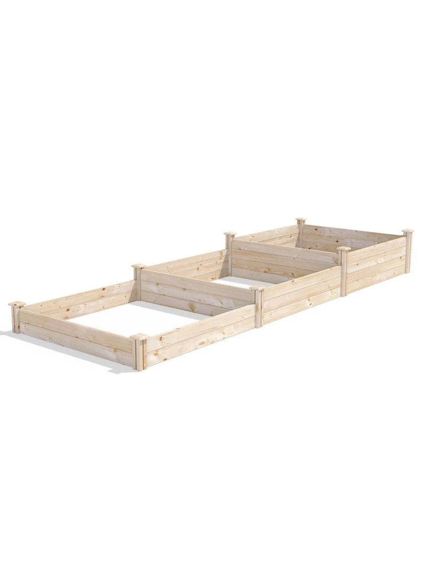 3-Tier Pine Raised Garden Bed, 4'x12' 2 3-Tier Pine Raised Garden Bed, 4'x12' - Image 2