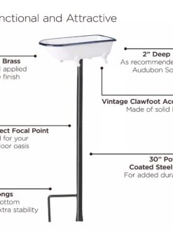 White Enamel Bathtub Birdbath -Garden Care Shop 8612266 06V jpeg