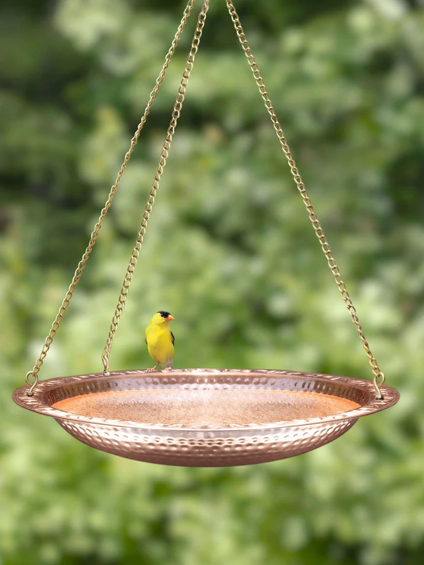Copper Hanging Birdbath, 18" 2 Copper Hanging Birdbath, 18" - Image 2