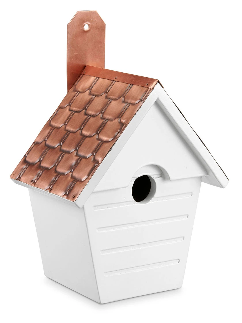 Classic Cottage Bird House With Copper Roof 2 Classic Cottage Bird House With Copper Roof - Image 2
