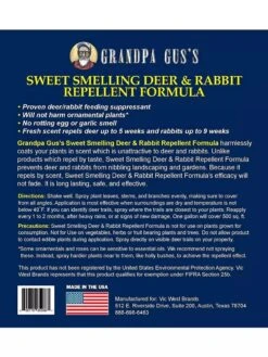 Grandpa Gus's Deer & Rabbit Repellent Spray -Garden Care Shop 8612427 05V 3 4