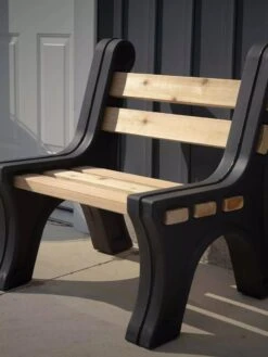 Custom Length Lightweight Indoor Or Outdoor Bench Ends -Garden Care Shop 8612857BK 09V tif