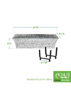 Achla Designs Handrail Flowerbox Bracket Kit For Rail 11 Achla Designs Handrail Flowerbox Bracket Kit For Rail -Garden Care Shop 8612884 02v