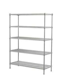 MeshWorks © 5 Tier Plant Shelving -Garden Care Shop 8613014 10v meshworks 5 tier plant shelf silver
