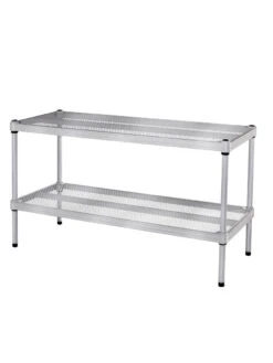 MeshWorks © Stacking Plant Shelves -Garden Care Shop 8613018 13v meshworks stacking plant shelves silver