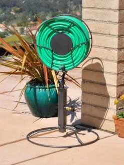 Yard ButlerĀ® Free Standing Swivel Hose Reel With Base