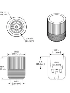 Arden Round Planter -Garden Care Shop 8613267 01V tif