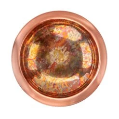 Pure Copper Bird Bath With Hand-Applied Fired Finish And Multipronged Garden Pole -Garden Care Shop 8613380 02v