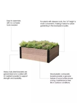 Deep Root Raised Garden Bed -Garden Care Shop 8614254 03V 3 4