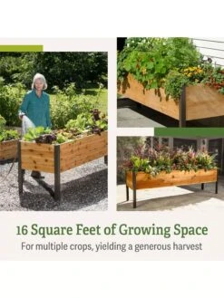 Elevated Planter Box, 2' X 8' -Garden Care Shop B00EOW8FHU raisedbed feature 2 1
